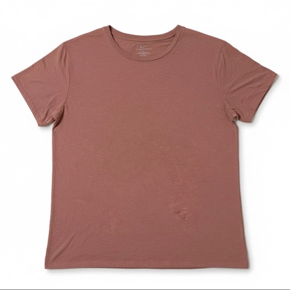 Maurices Women's Plus 24/7 Ribbed Short Sleeve Tee Mauve Pink XXL A0035